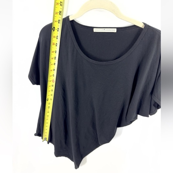 Peruvian Connection Asymmetric Top Womens M Black Pima Cotton Modal Stretch - Picture 8 of 9